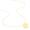 Collier Coeur Gravable Or Jaune
