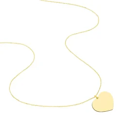 Collier Coeur Gravable Or Jaune