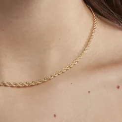 Collier Cordelia Danilo Maille Corde Or Jaune