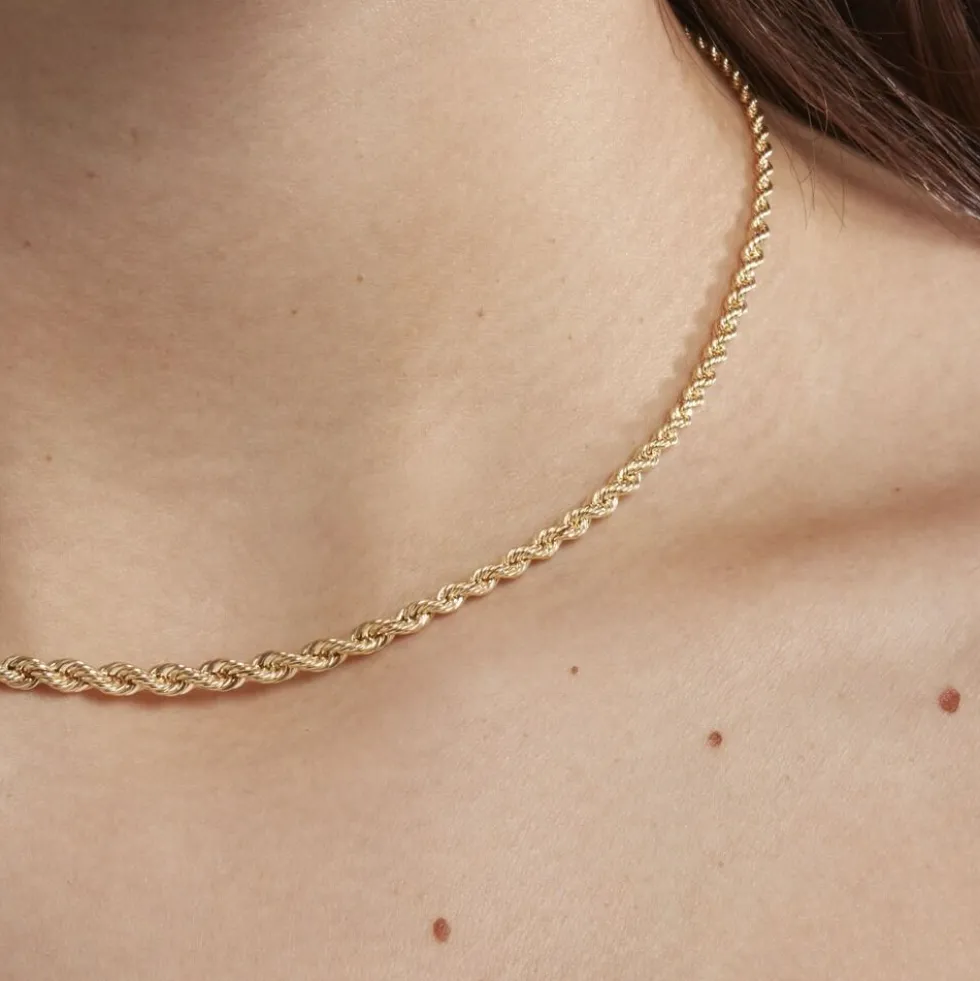 Collier Cordelia Danilo Maille Corde Or Jaune