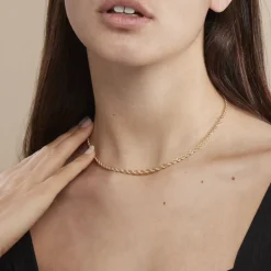 Collier Cordelia Danilo Maille Corde Or Jaune