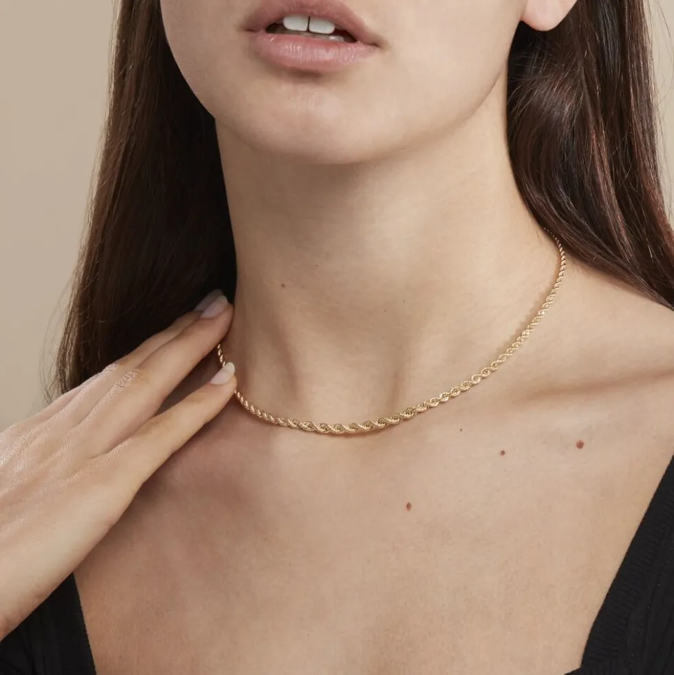 Collier Cordelia Danilo Maille Corde Or Jaune
