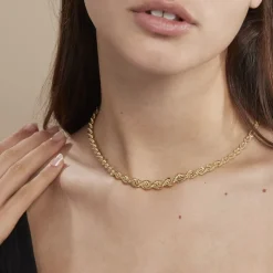 Collier Cordelia Danilo Maille Corde Or Jaune