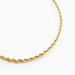 Collier Cordelia Maille Corde Or Jaune