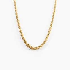 Collier Cordelia Maille Corde Or Jaune