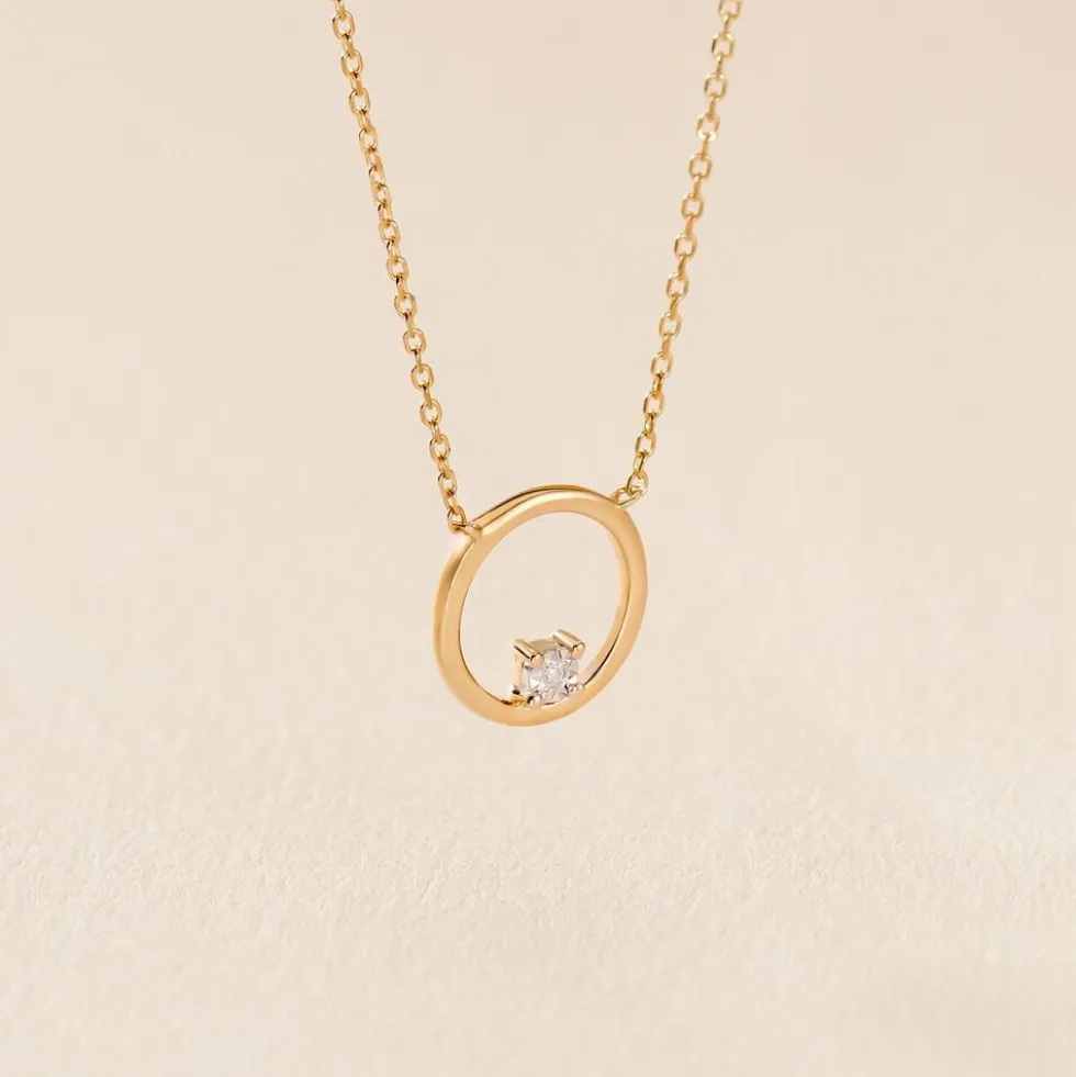 Collier Cornioa Or Jaune Diamant