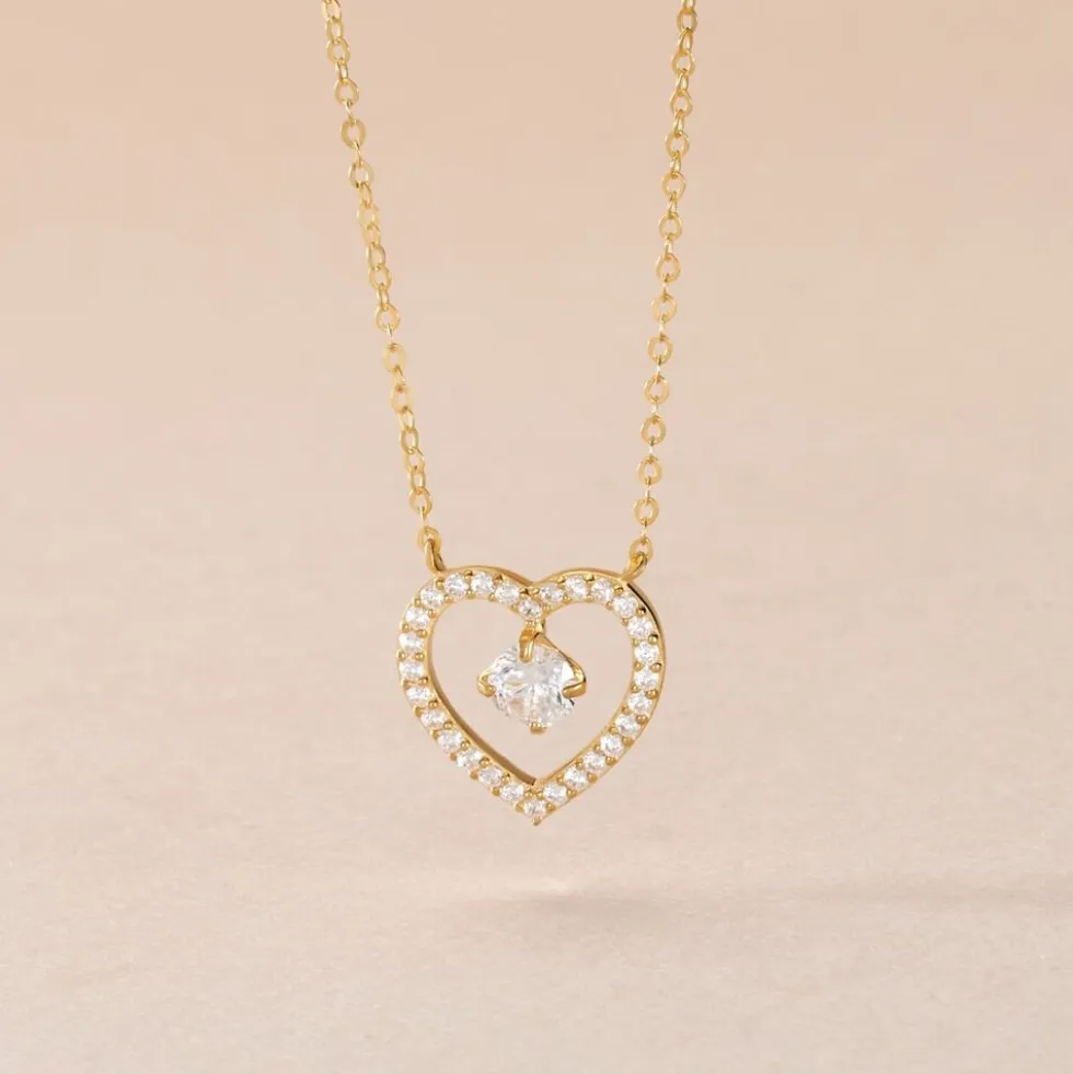 Collier Cortney Or Jaune Oxyde De Zirconium