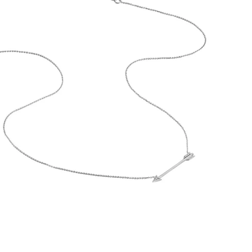 Collier Cupidon Or Blanc Diamant