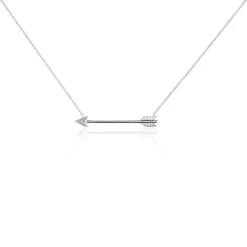 Collier Cupidon Or Blanc Diamant