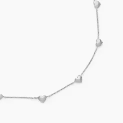 Collier Cœur D'amour Argent Blanc