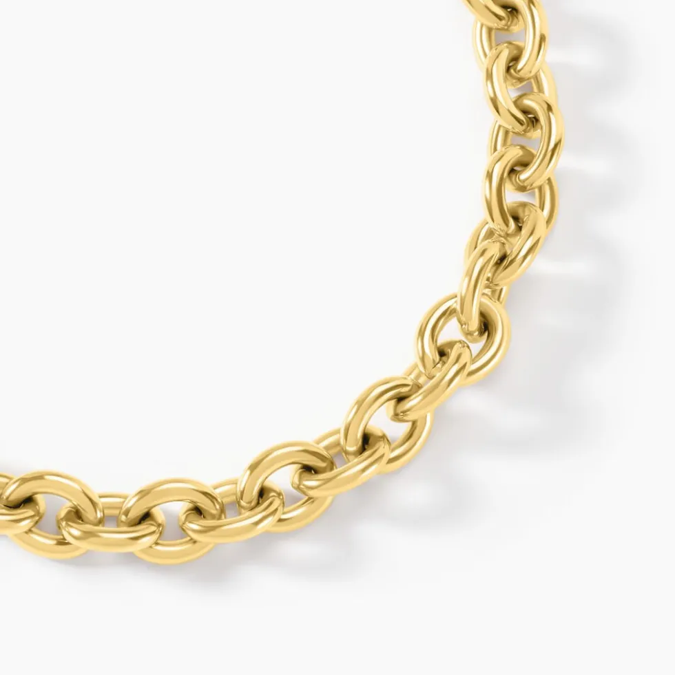 Collier Dafnie Acier Jaune