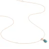 Collier Dalia Or Rose Topaze Et Oxyde De Zirconium