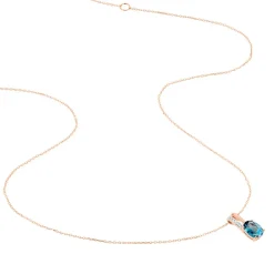 Collier Dalia Or Rose Topaze Et Oxyde De Zirconium