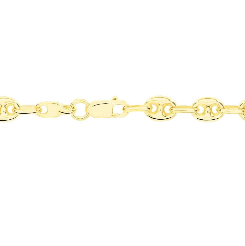 Collier Dami Maille Grain De Cafe Or Jaune