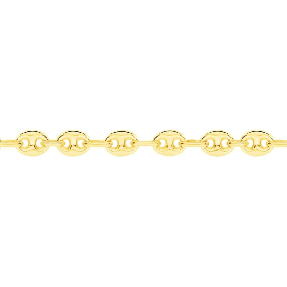 Collier Dami Maille Grain De Cafe Or Jaune