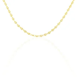 Collier Dami Maille Grain De Cafe Or Jaune