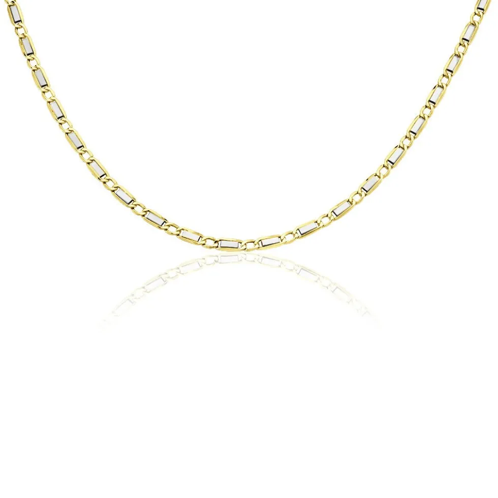 Collier Danae Plaquette Or Bicolore