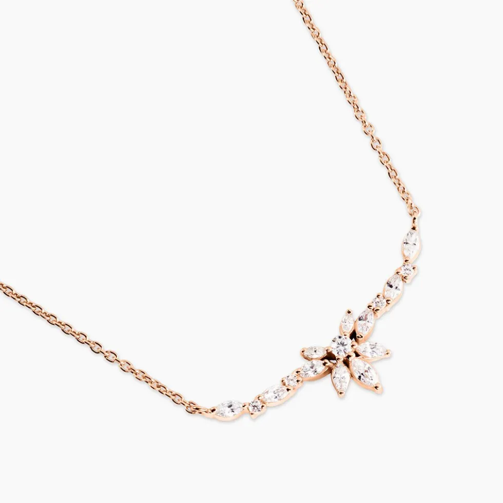 Collier Davena Argent Rose Oxyde De Zirconium