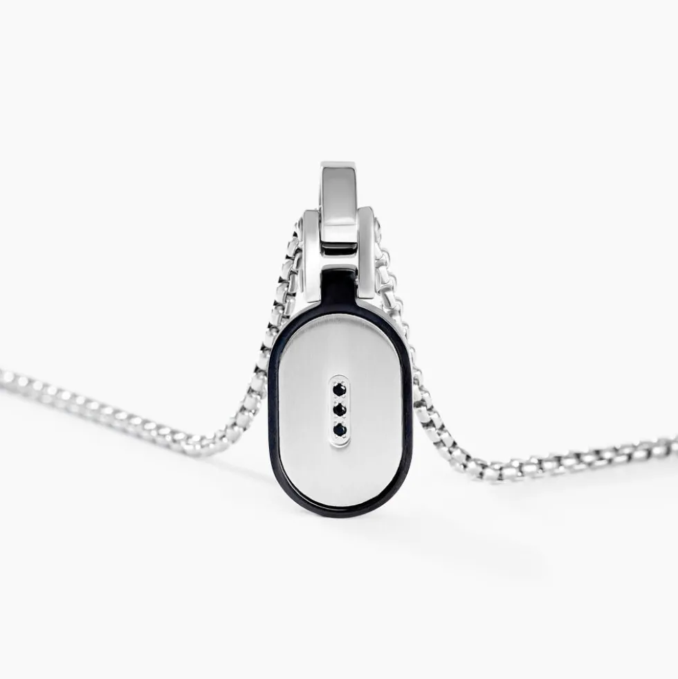 Collier Dax Acier Bicolore Oxyde De Zirconium