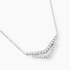 Collier Dayen Argent Blanc Oxyde De Zirconium