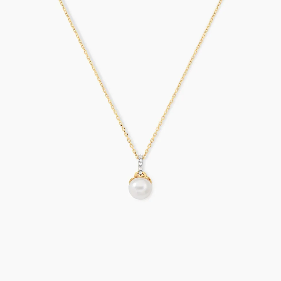 Collier Delight Or Jaune Perle De Culture Oxyde De Zirconium