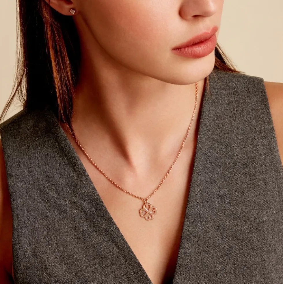 Collier Delmira Argent Rose