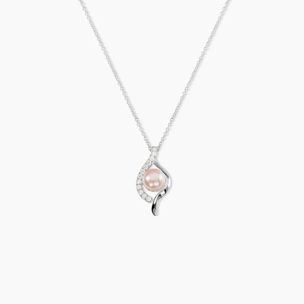 Collier Deniz Argent Blanc Perle De Culture Et Oxyde De Zirconium