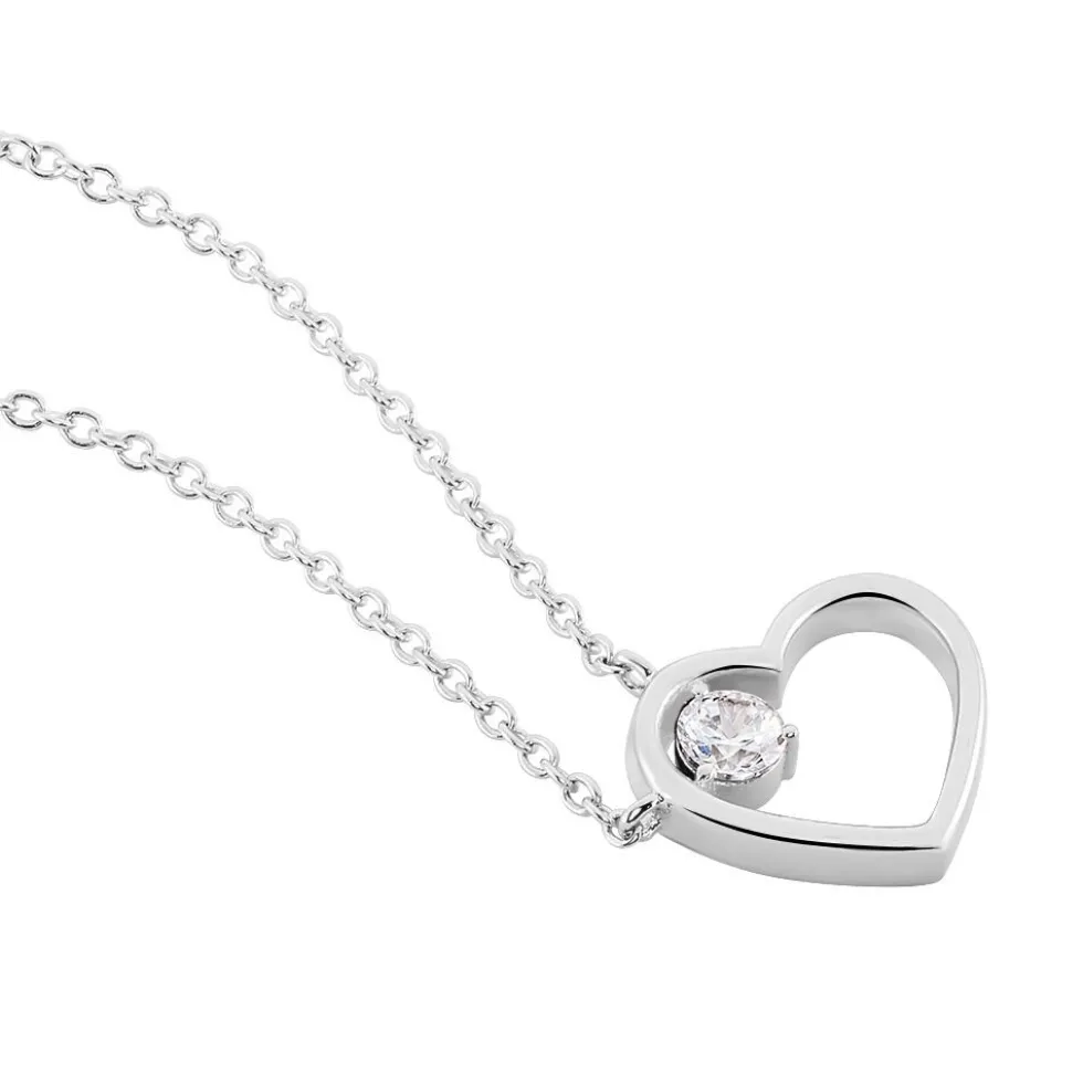 Collier Devona Argent Blanc Oxyde De Zirconium