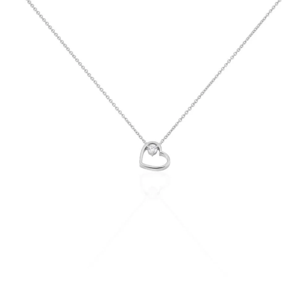 Collier Devona Argent Blanc Oxyde De Zirconium