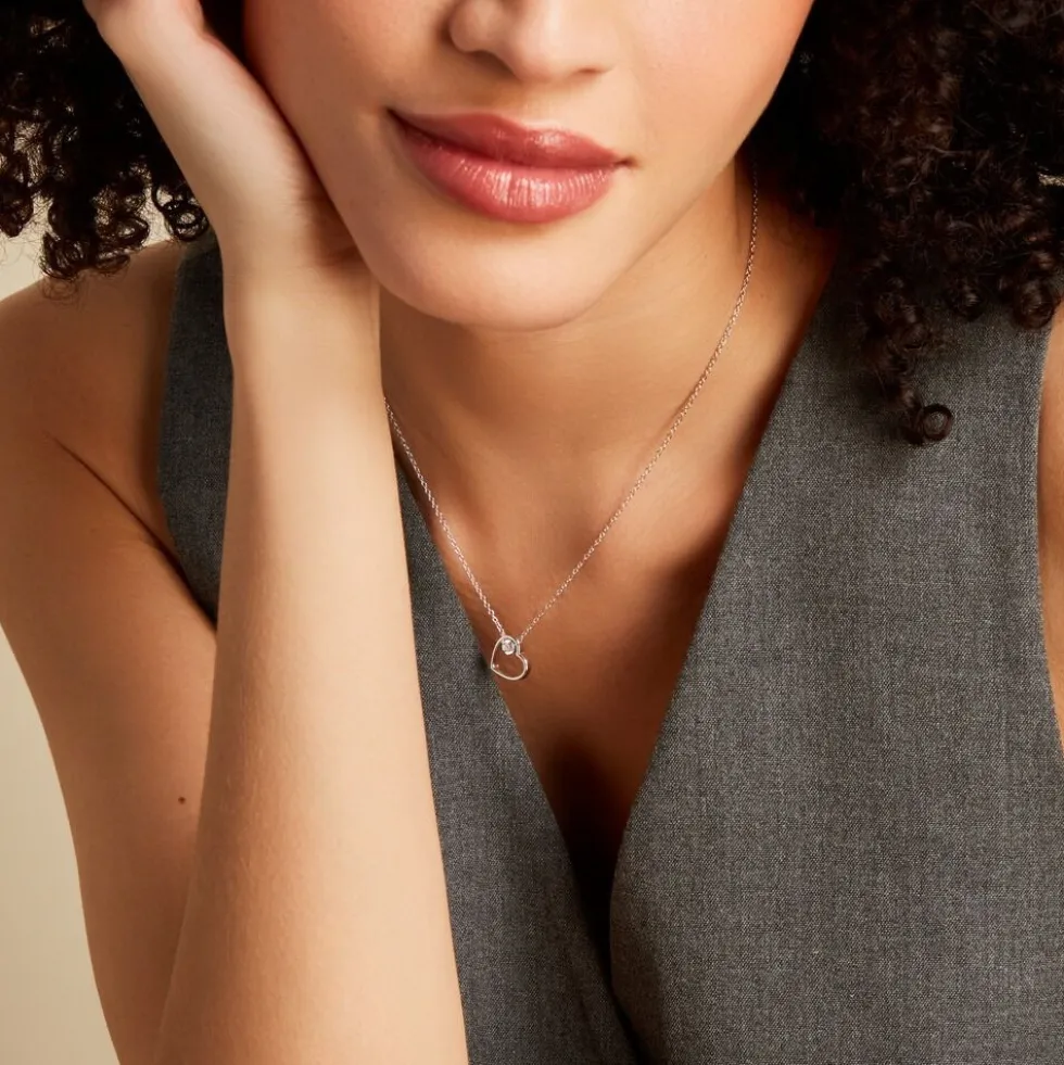 Collier Devona Argent Blanc Oxyde De Zirconium