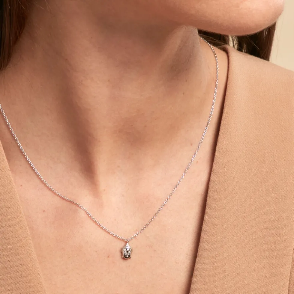 Collier Dhyana Argent Blanc