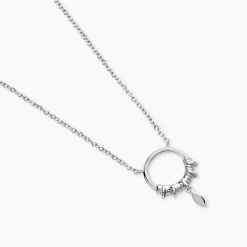 Collier Dhyana Argent Blanc