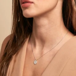 Collier Dhyana Argent Blanc Oxyde De Zirconium