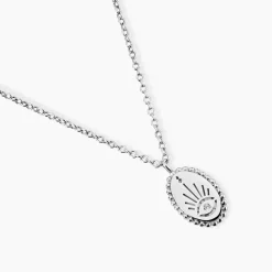 Collier Dhyana Argent Blanc Oxyde De Zirconium