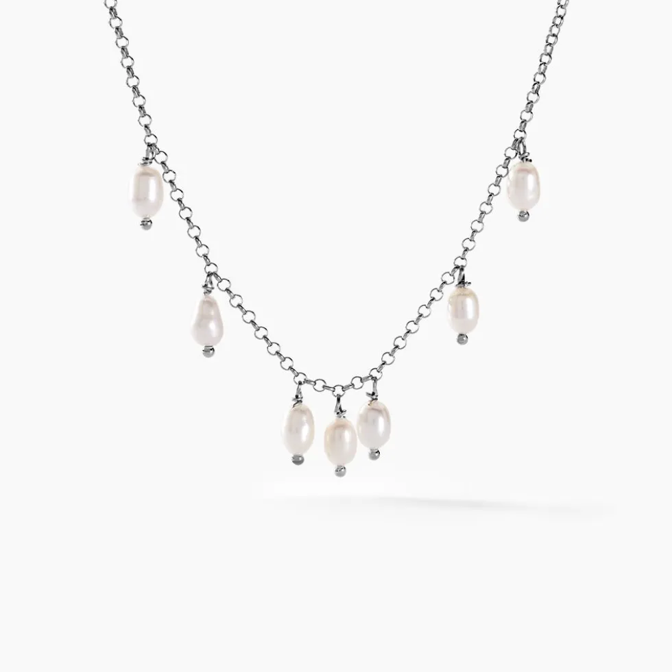 Collier Didem Argent Blanc Perle De Culture