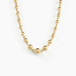 Collier Diona Diona Maille Boule Or Jaune