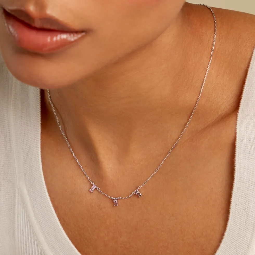 Collier Dion Argent Blanc Oxyde De Zirconium