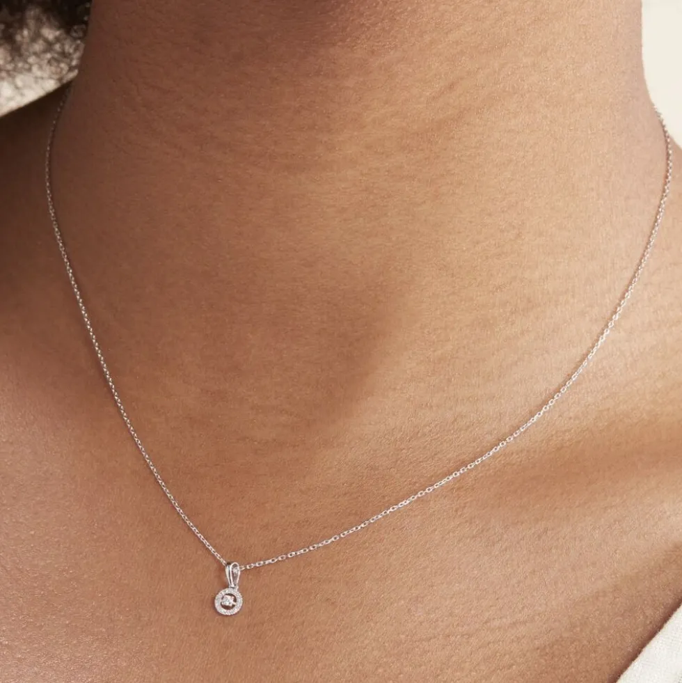 Collier Domitia Or Blanc Diamant