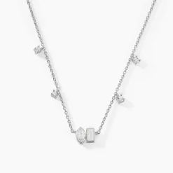 Collier Dua Argent Blanc Oxyde De Zirconium