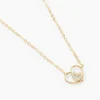 Collier Duilio Or Jaune Oxyde De Zirconium