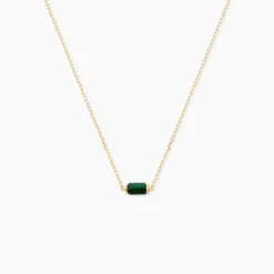 Collier Ean Or Jaune Malachite