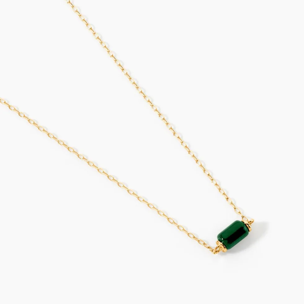 Collier Ean Or Jaune Malachite