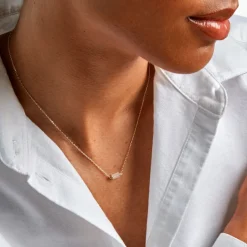 Collier Ean Or Jaune Nacre