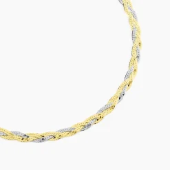 Collier Elae Argent Bicolore