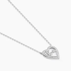 Collier Elansa Argent Blanc Oxyde De Zirconium