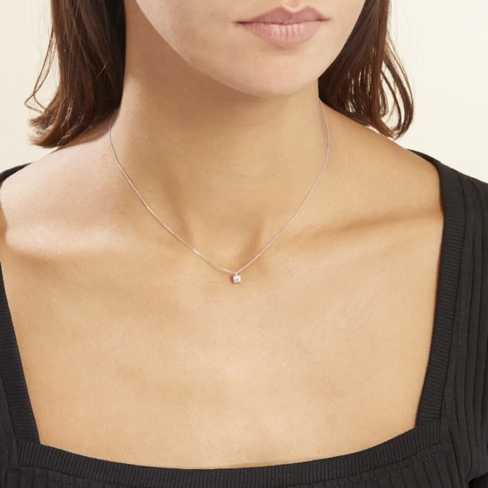 Collier Elfa Or Blanc Diamant