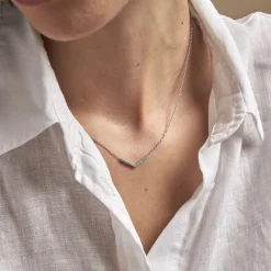 Collier Elga Argent Blanc Oxyde De Zirconium