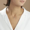 Collier Eliana Or Blanc Topaze Et Oxyde De Zirconium
