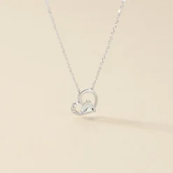 Collier Eliana Or Blanc Topaze Et Oxyde De Zirconium