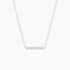 Collier Elixanne Argent Blanc Oxyde De Zirconium